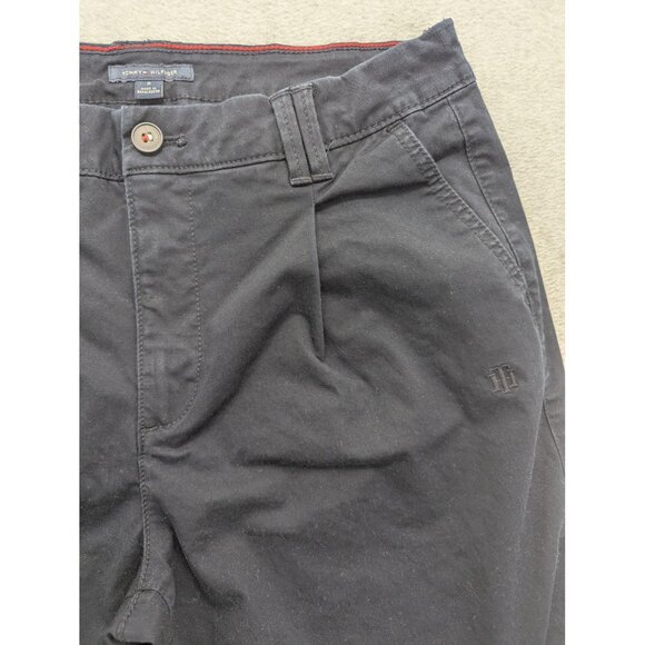 Tommy Hilfiger Pants Womens 8 Black Chino Straight Leg Ankle Stretch Casual - Picture 3 of 15